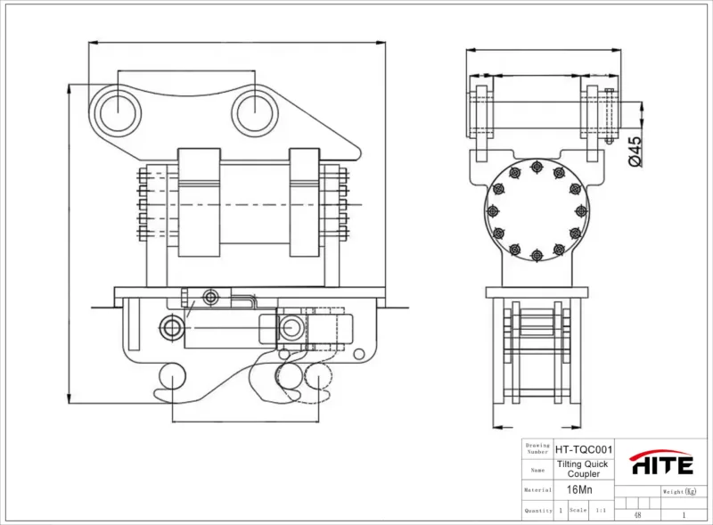 tilting quick coupler