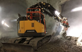 excavator tunnel boom