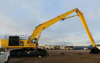 excavator long reach front