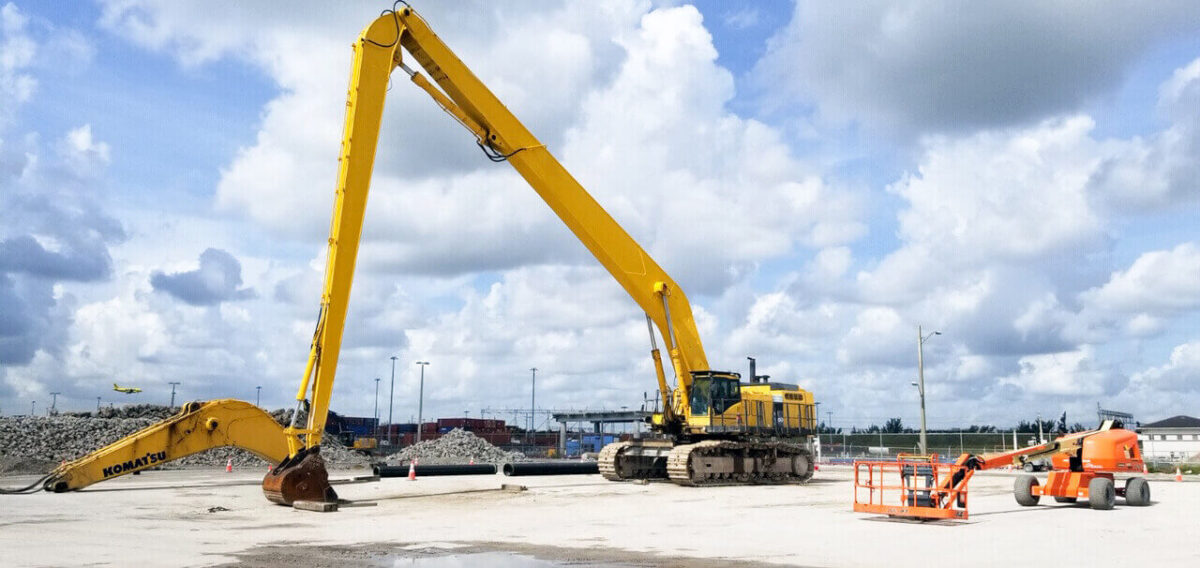 excavator long reach boom
