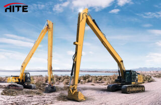 excavator long front boom