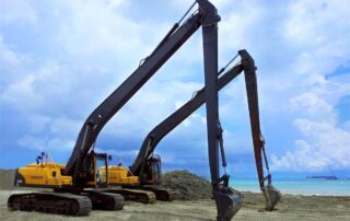 excavator long booms